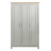 Highgate 3 Door Wardrobe (Grey & Oak)