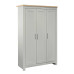 Highgate 3 Door Wardrobe (Grey & Oak)