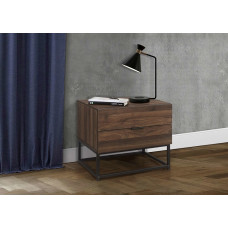 Houston 2 Drawer Bedside (Walnut)