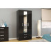 Lynx 3 Door Combi Wardrobe with Mirror (4 Colours)