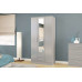 Lynx 3 Door Combi Wardrobe with Mirror (4 Colours)