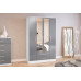 Lynx 4 Door Combi Wardrobe with Mirror (4 Colours)