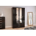 Lynx 4 Door Combi Wardrobe with Mirror (4 Colours)