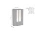 Lynx 4 Door Combi Wardrobe with Mirror (4 Colours)