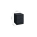 Oslo 2 Drawer Bedside (Black) 