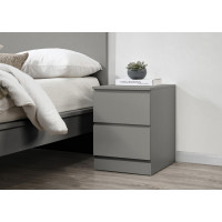Oslo 2 Drawer Bedside (Grey)