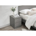 Oslo 2 Drawer Bedside (Grey)