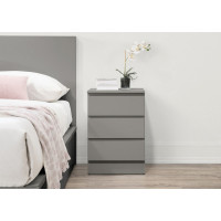 Oslo 3 Drawer Bedside (Grey)