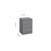 Oslo 3 Drawer Bedside (Grey)