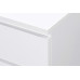 Oslo 3 Drawer Bedside (White) 