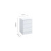 Oslo 3 Drawer Bedside (White) 