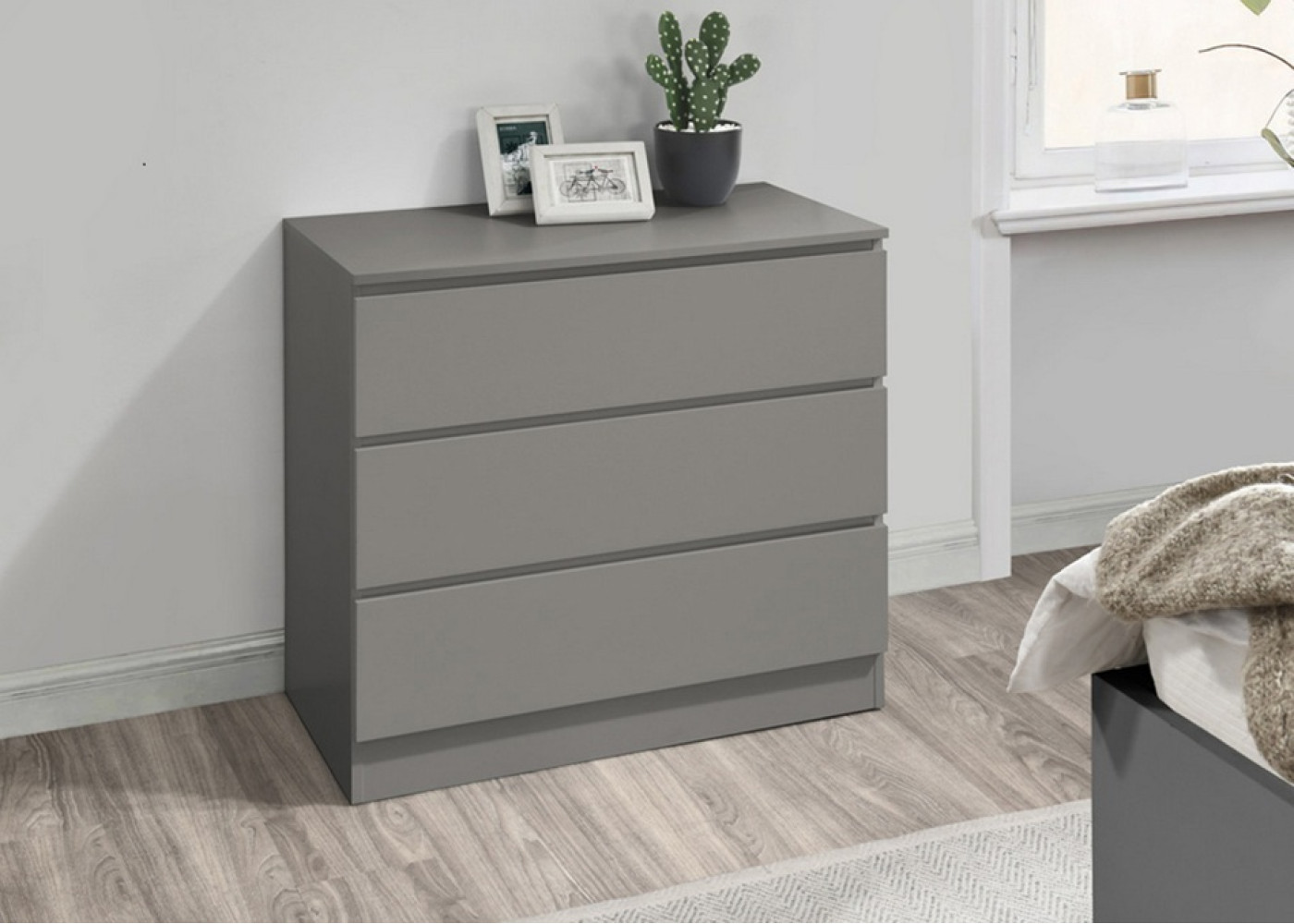 Oslo 3 Drawer Chest (Grey) *Low Stock*