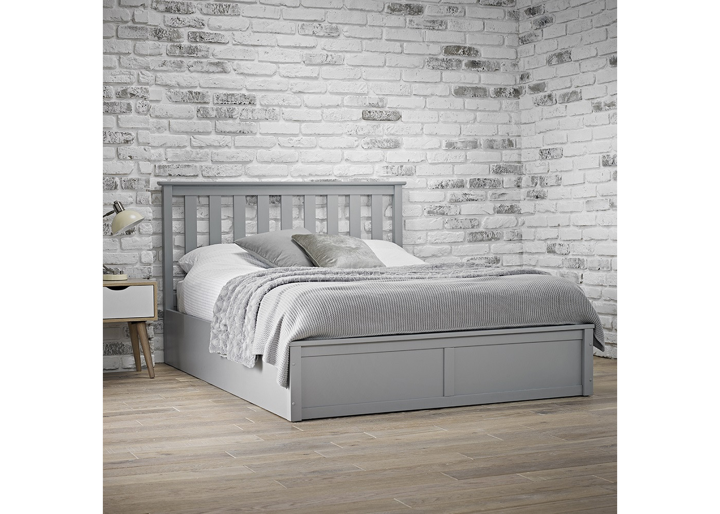 Oxford Ottoman Bed (Grey) ***While Stock Lasts***